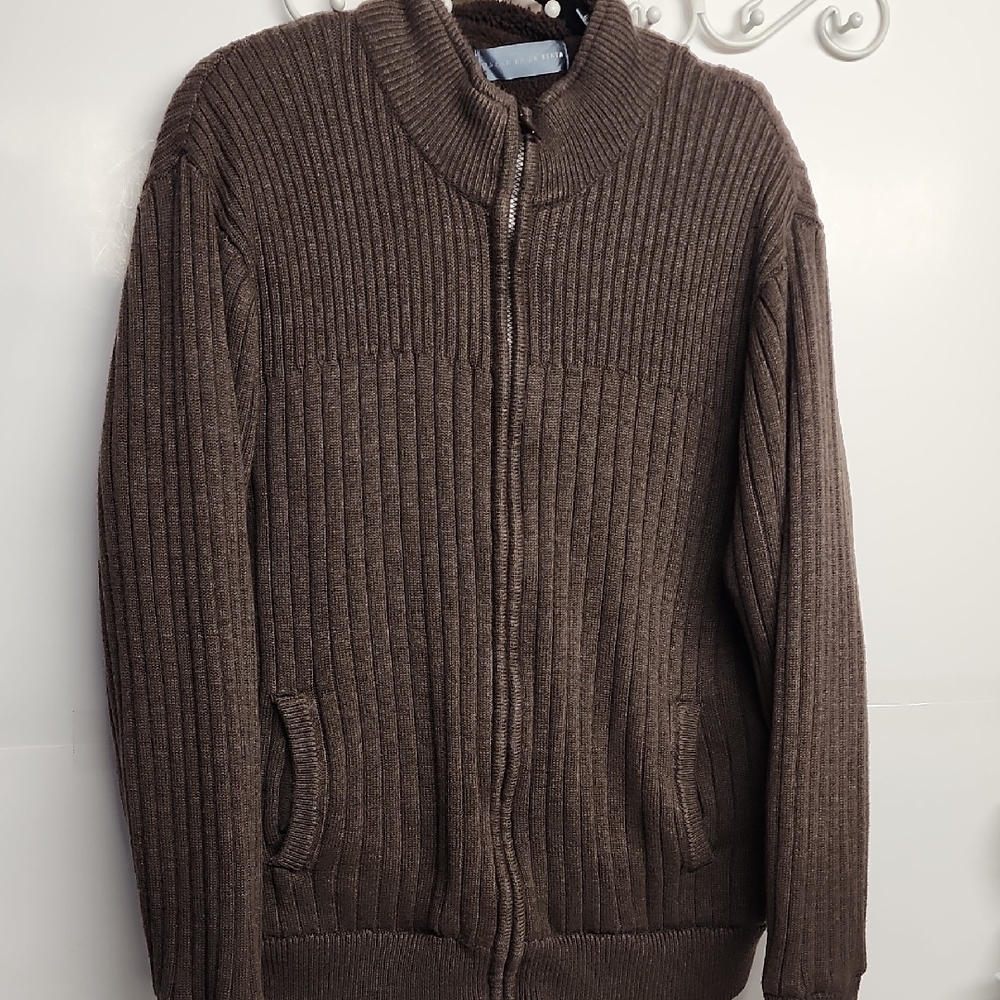 Oscar De La Renta Size XXL Vintage Grandpa Zip Up Teddy Warm & Cozy Sweater